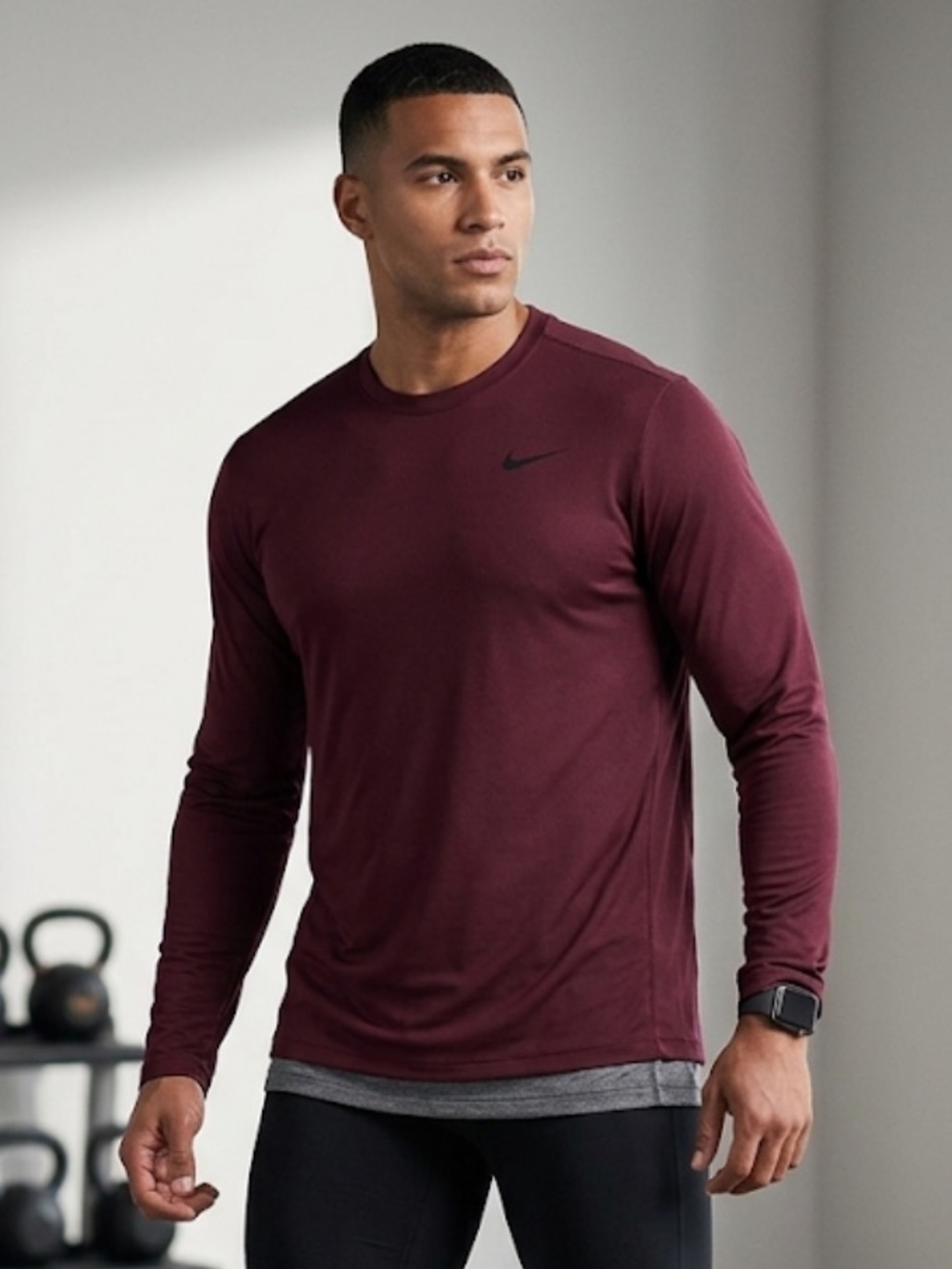 Nike Men's Burgundy dri fit